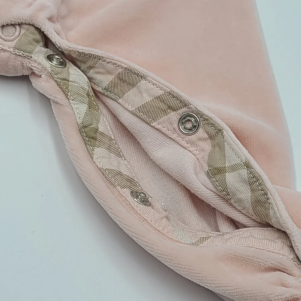 Burberry baby girl velour sleeper size 6 months